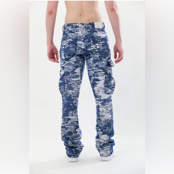Armor Denim Camo Cargo Stacked Jeans - Picture 3 of 4